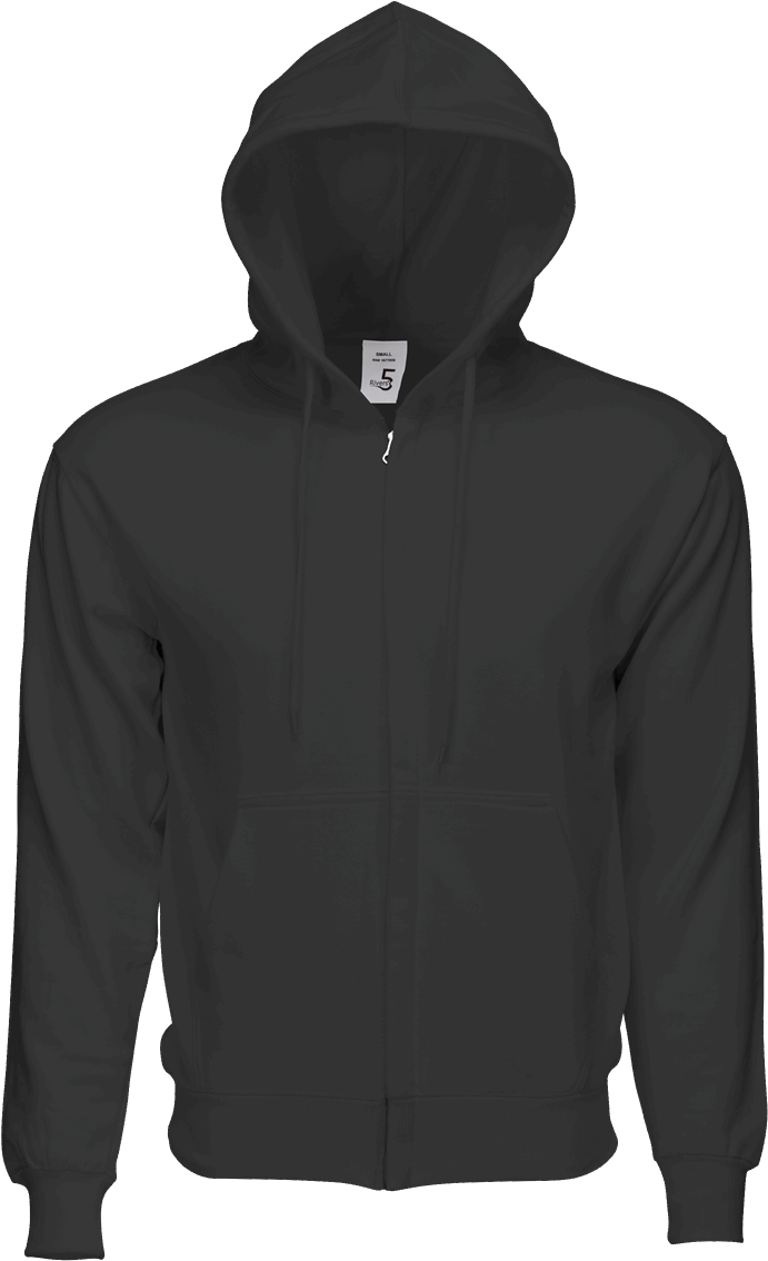 Color Fleece Zipper Black Fleece Zipper Charcoal - Hoodie Clipart (1183x1183), Png Download