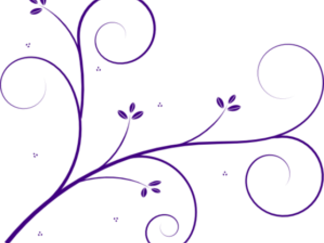 Purple Flourish Cliparts - Blue Wedding Clip Art - Png Download (640x480), Png Download