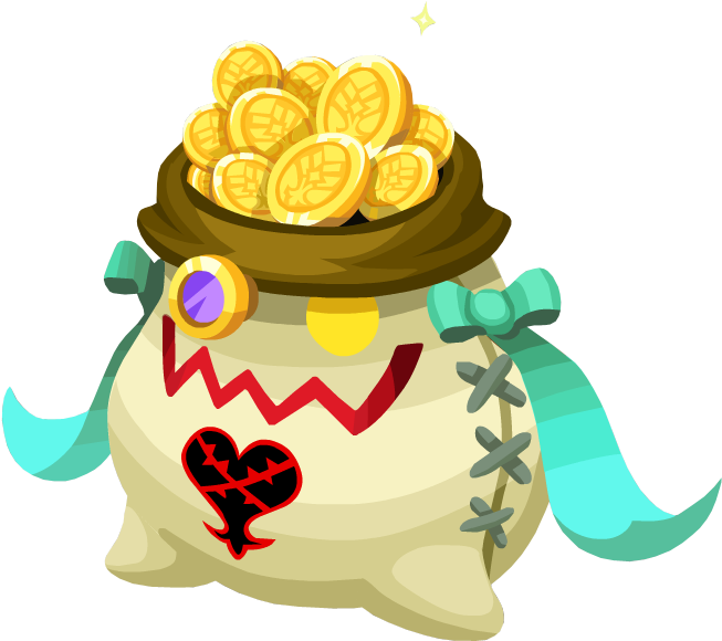 Gold Coin Bag - Bag Of Coin Png Clipart (653x580), Png Download