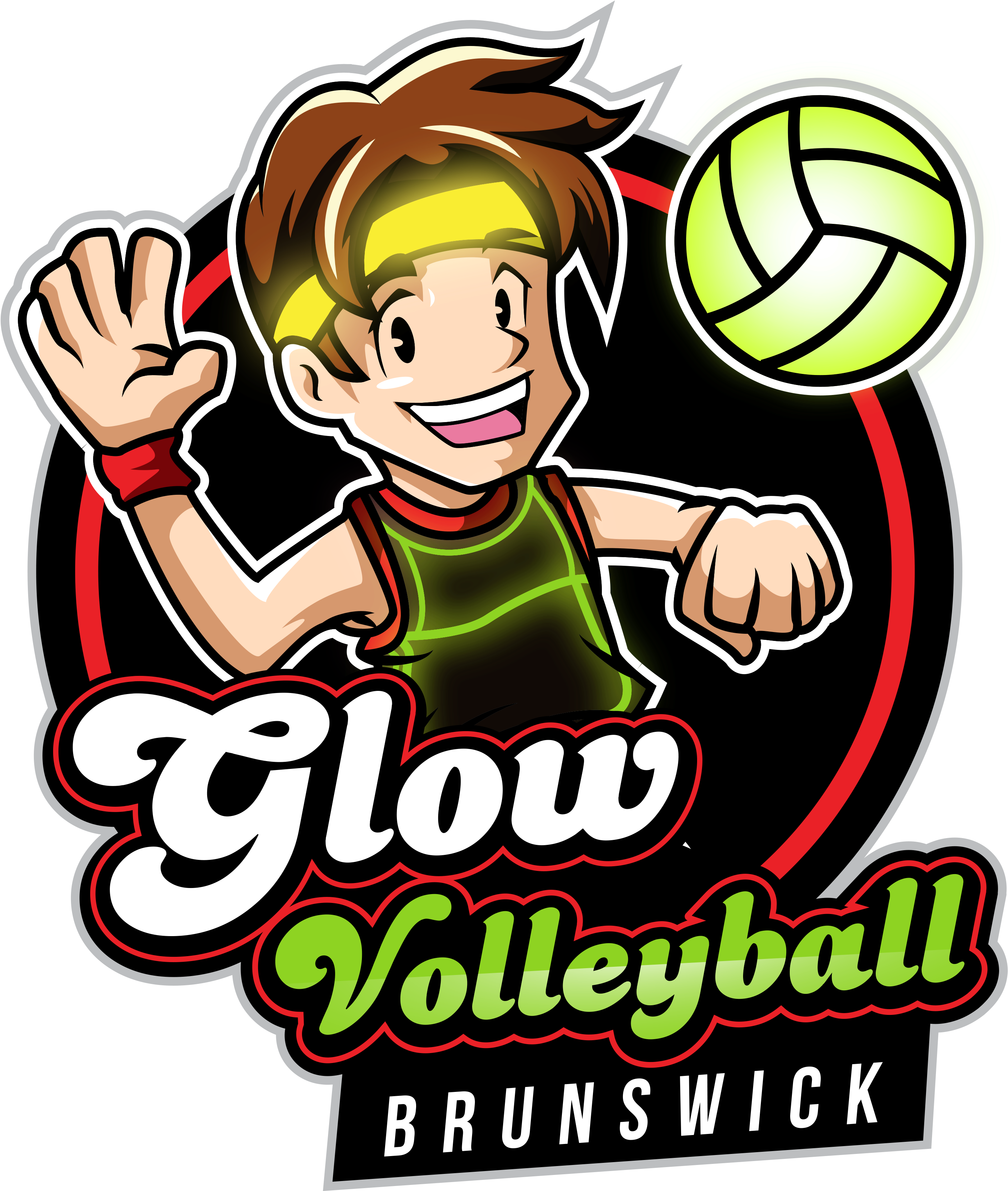 Glow In The Dark Beach Volleyball - Glow In The Dark Volleyball Clipart - Png Download (3575x3575), Png Download