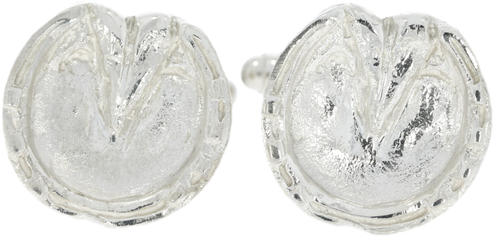Sterling Silver Horse Hoof Cufflinks - Earrings Clipart (800x507), Png Download