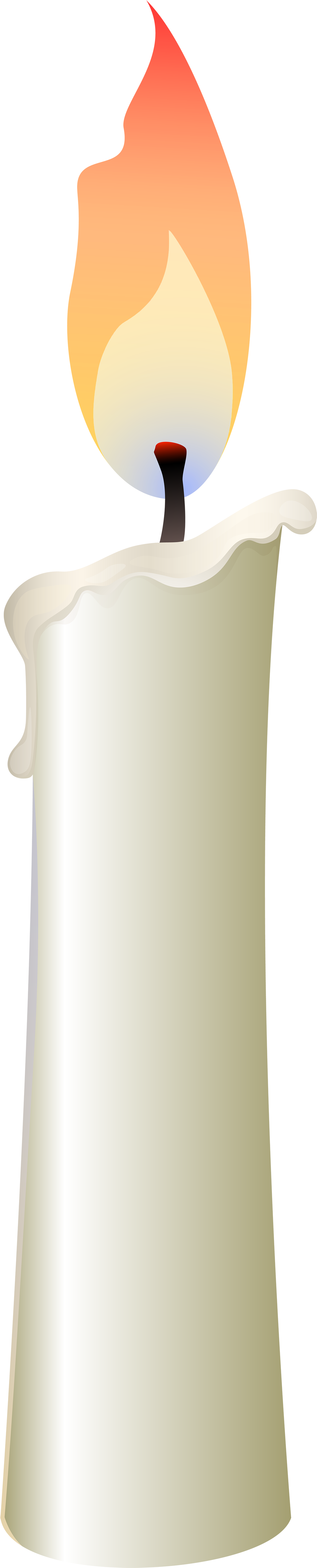 Free Png Download White Candle Png Clipart Png Photo - White Candle Clipart Transparent Png (480x2034), Png Download