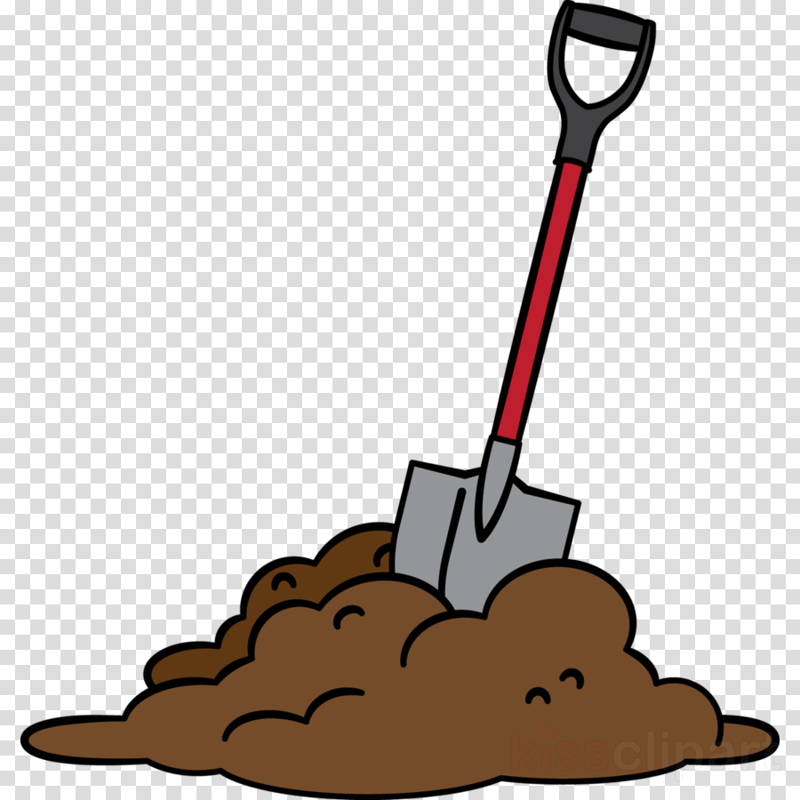 Excelent Shovel, Transparent Png Image &amp - Cartoon Shovel In Dirt Clipart (900x900), Png Download