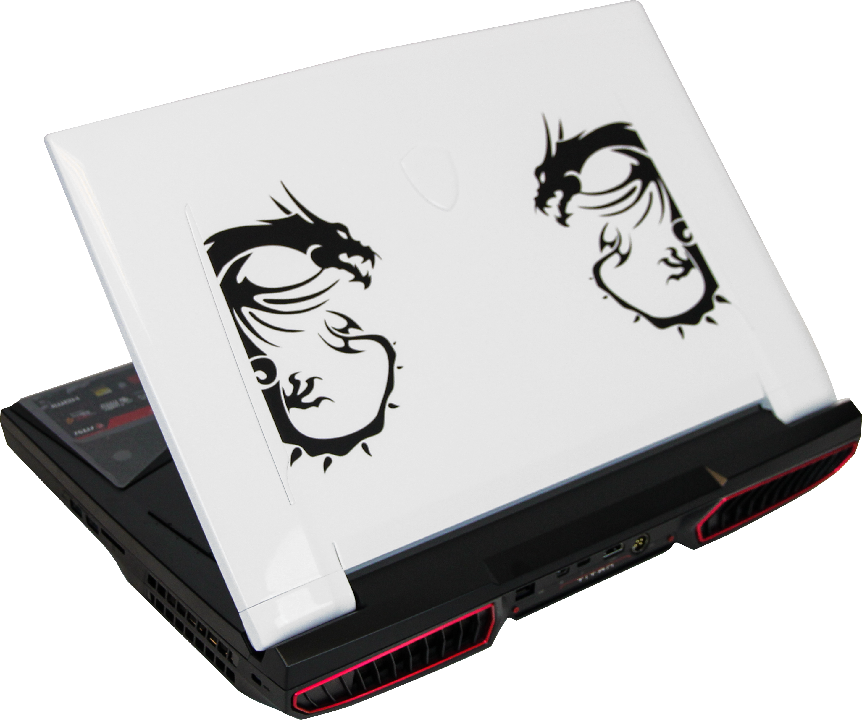 Msi Gt75 Titan-094 Custom White - Cartoon Clipart (2914x2436), Png Download