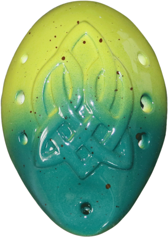 7-hole Celtic Ocarina Green - Circle Clipart (1000x1000), Png Download