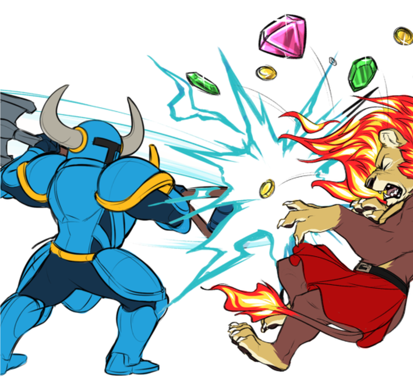 Shovel Knight Png - Shovel Knight Rivals Of Aether Clipart (1400x1400), Png Download