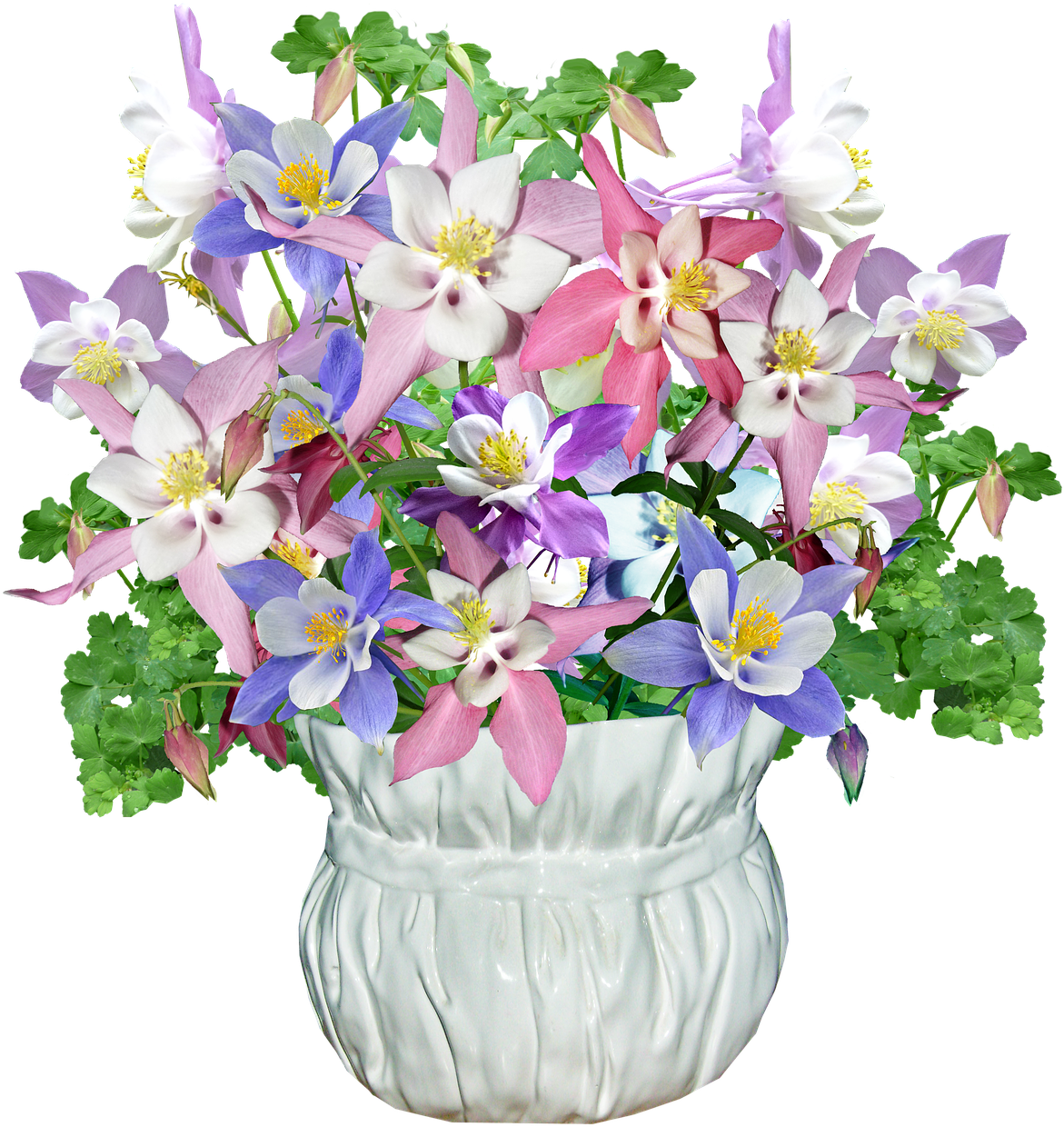 Flowers Vase Spring - Bouquet Clipart (1280x1266), Png Download