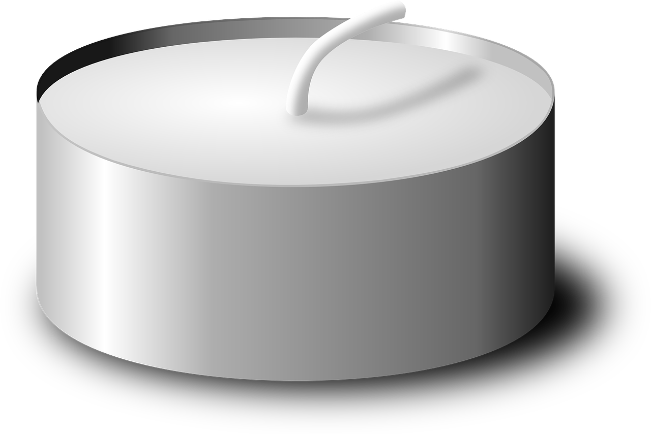 Candle White Grey Steel Holder Png Image - Tealight Png Clipart (1280x854), Png Download