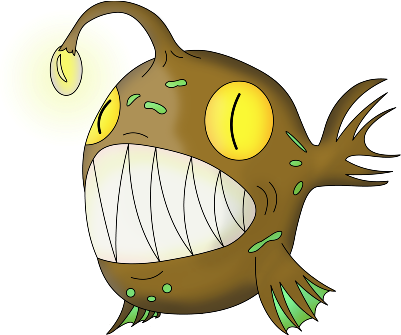 Pez Abisal - Cartoon Clipart (900x817), Png Download