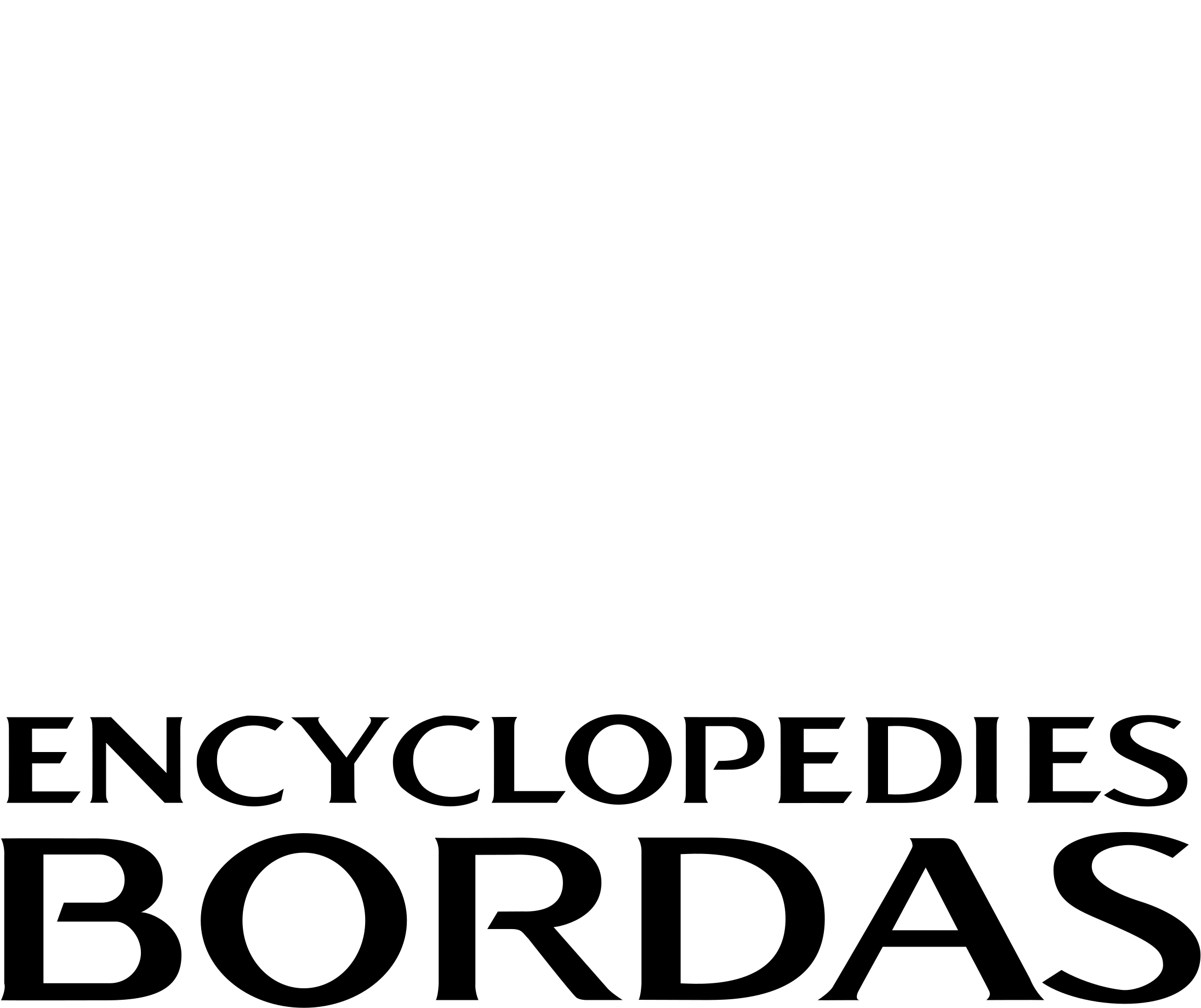 Bordas Encyclopedies Logo Black And White - Poster Clipart (2400x2400), Png Download