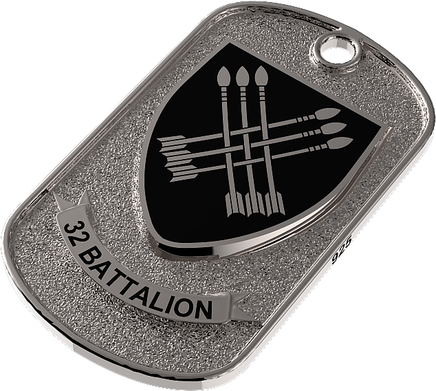 32 Battalion Dog Tag Military Jewelry, Dog Tags, Personal - Emblem Clipart (800x800), Png Download