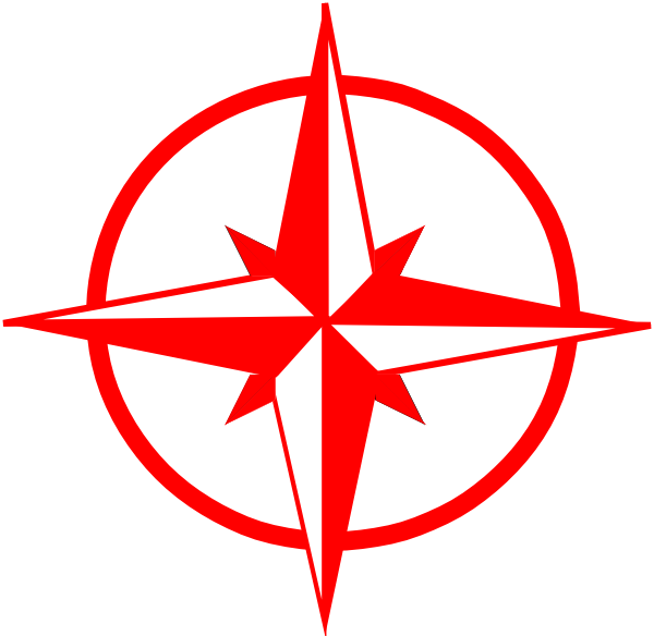 Compass Clipart Red - North East West South Logo - Png Download (600x584), Png Download