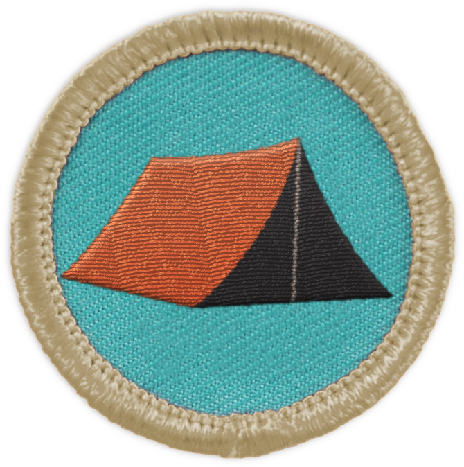 Tentbadge - Tent Badge Clipart (1001x845), Png Download