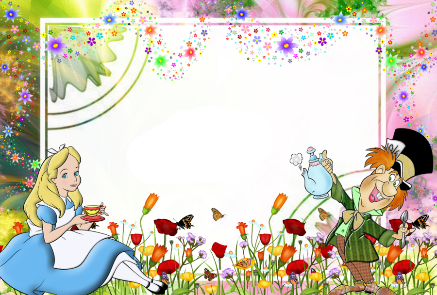 Bordas Alice No Pais Das Maravilhas Clipart Alice's - Bordas Alice No Pais Das Maravilhas - Png Download (900x608), Png Download