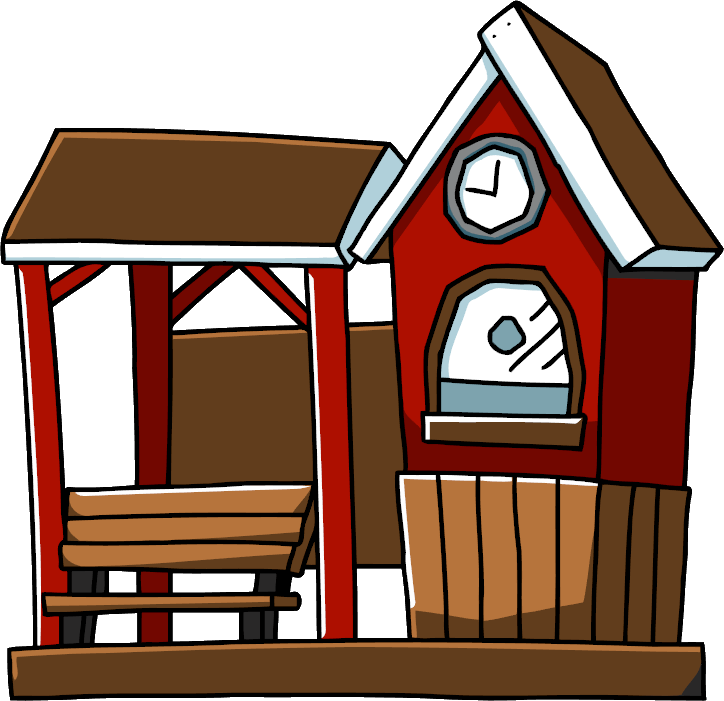 Freeuse Download Collection Of Png High Quality Free - Transparent Cartoon Train Station Clipart (724x701), Png Download