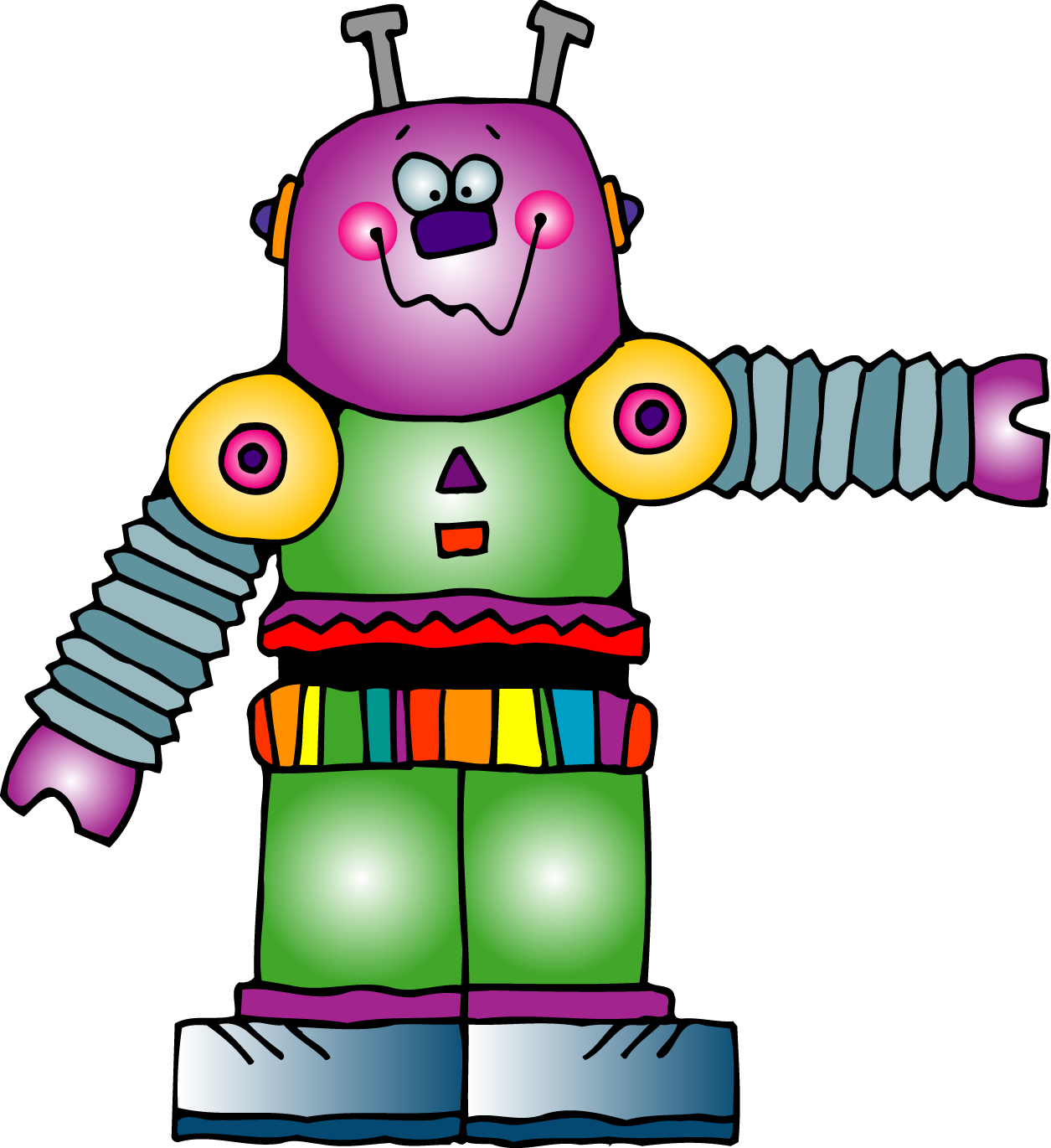 Robot Clip Art Black And White Free Clipart Images - Dj Inkers Robot - Png Download (1255x1370), Png Download