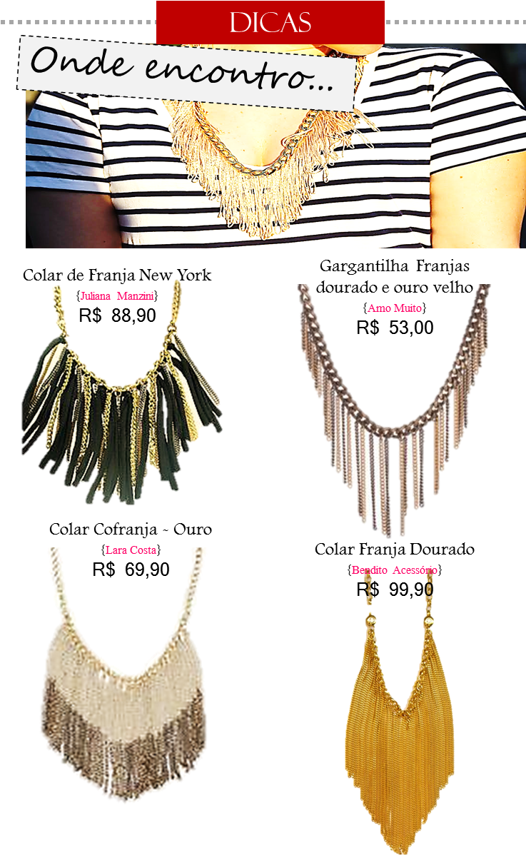 Essa Semana Estou Na Vibe Inspiração De Dourado E Louca - Colar De Franja Clipart (741x1213), Png Download