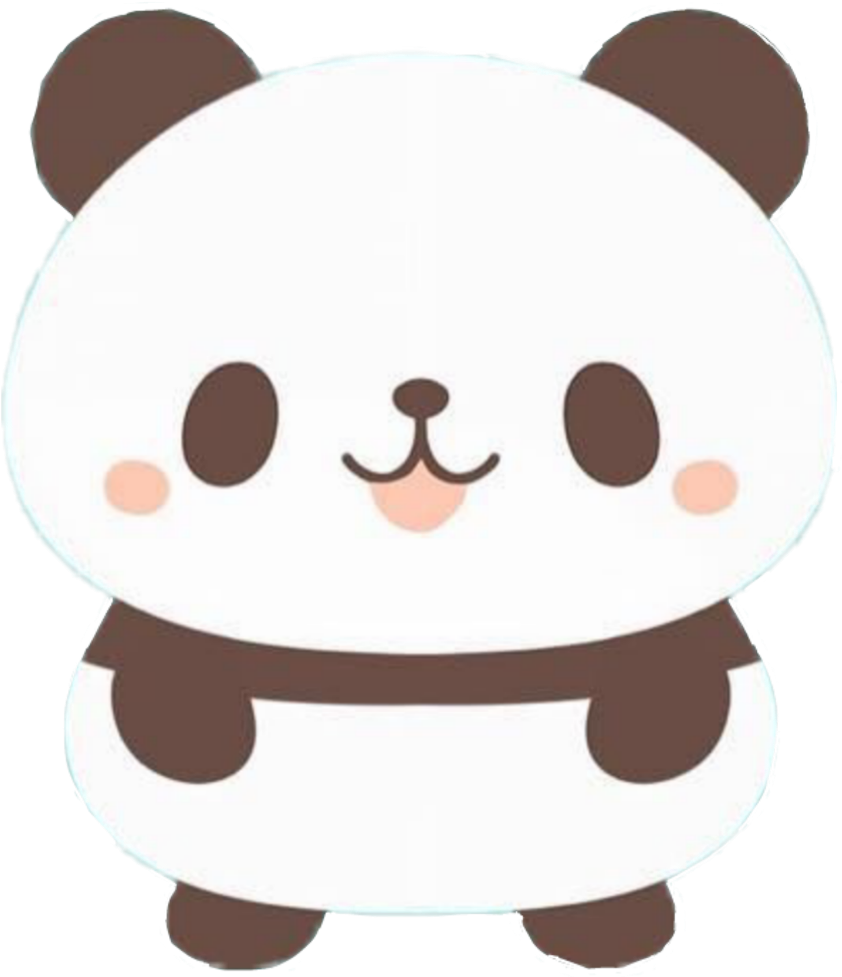 #cute #panda #cartoon #kwaii #draw #drawing #art #black - Pandicornio Png Clipart (1024x1024), Png Download