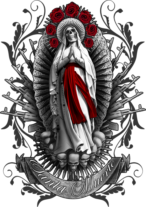 Bleed Area May Not Be Visible - Fondos De Pantalla De Santa Muerte Clipart (495x700), Png Download