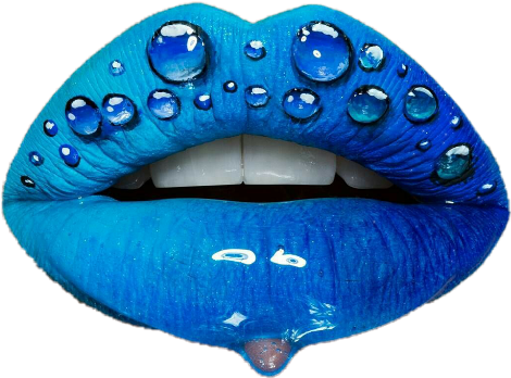 Bouche Bleu Clipart (480x955), Png Download