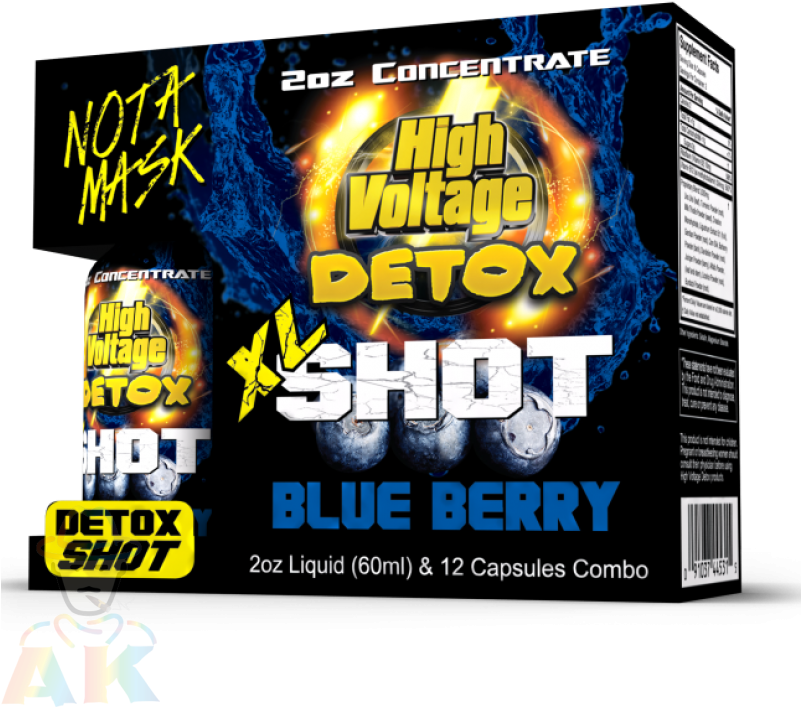 Detox High Voltage Xl Shot 2 Oz Liqu Clipart (800x800), Png Download