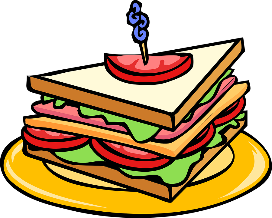 Club Sandwich Triangle Food - Sandwich Clipart - Png Download (900x720), Png Download