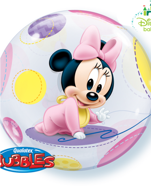 Burbuja Minnie Bebe - Mickey Png Minnie Mouse Baby Clipart (522x652), Png Download