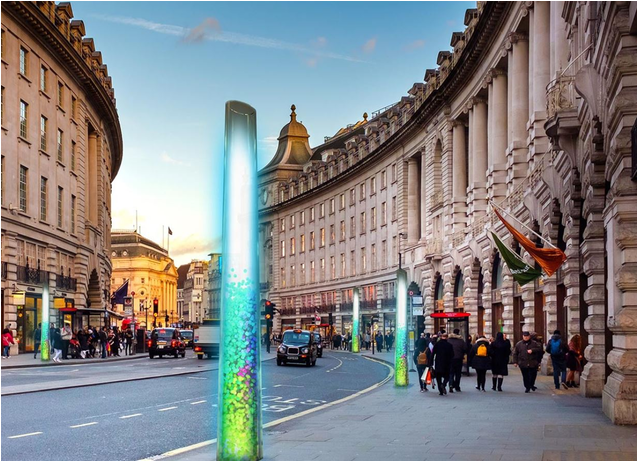 Meet Pluvo The Futuristic Chimney That Soaks Up Street - London Street Clipart (809x460), Png Download