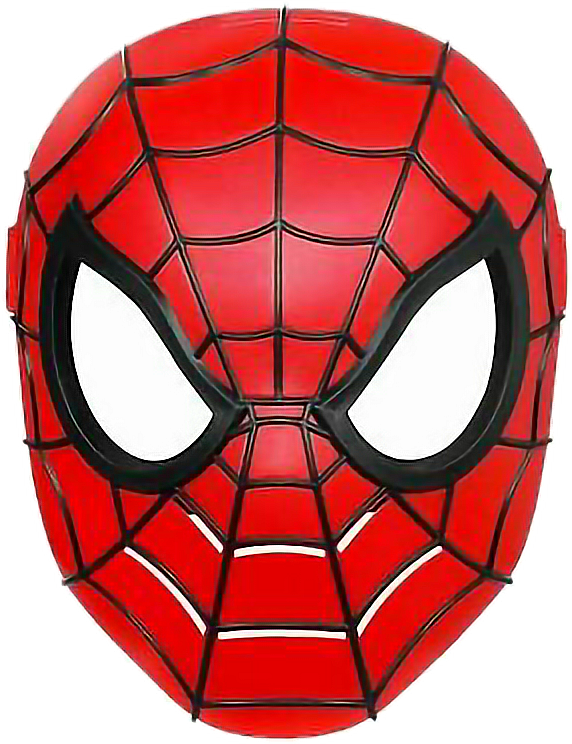 #superhero #hero #mask #ftestickers #stickers #spiderman#freetoedit - Mascara De Spiderman Clipart (572x744), Png Download