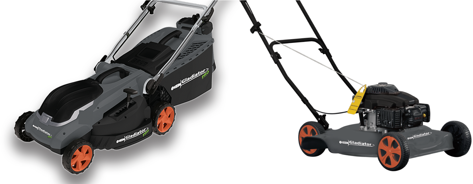 Walk-behind Mower Clipart (2458x647), Png Download