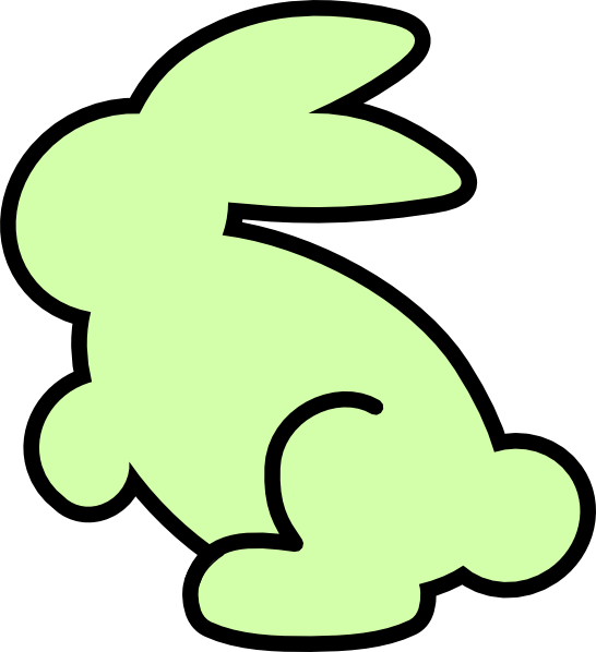 Soft Spring Green Bunny Png Clip Arts For Web - Easy Easter Bunny Coloring Pages Transparent Png (546x598), Png Download