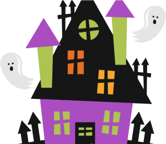 Haunted House Clipart Fancy - Cute Haunted House Clipart - Png Download (640x480), Png Download