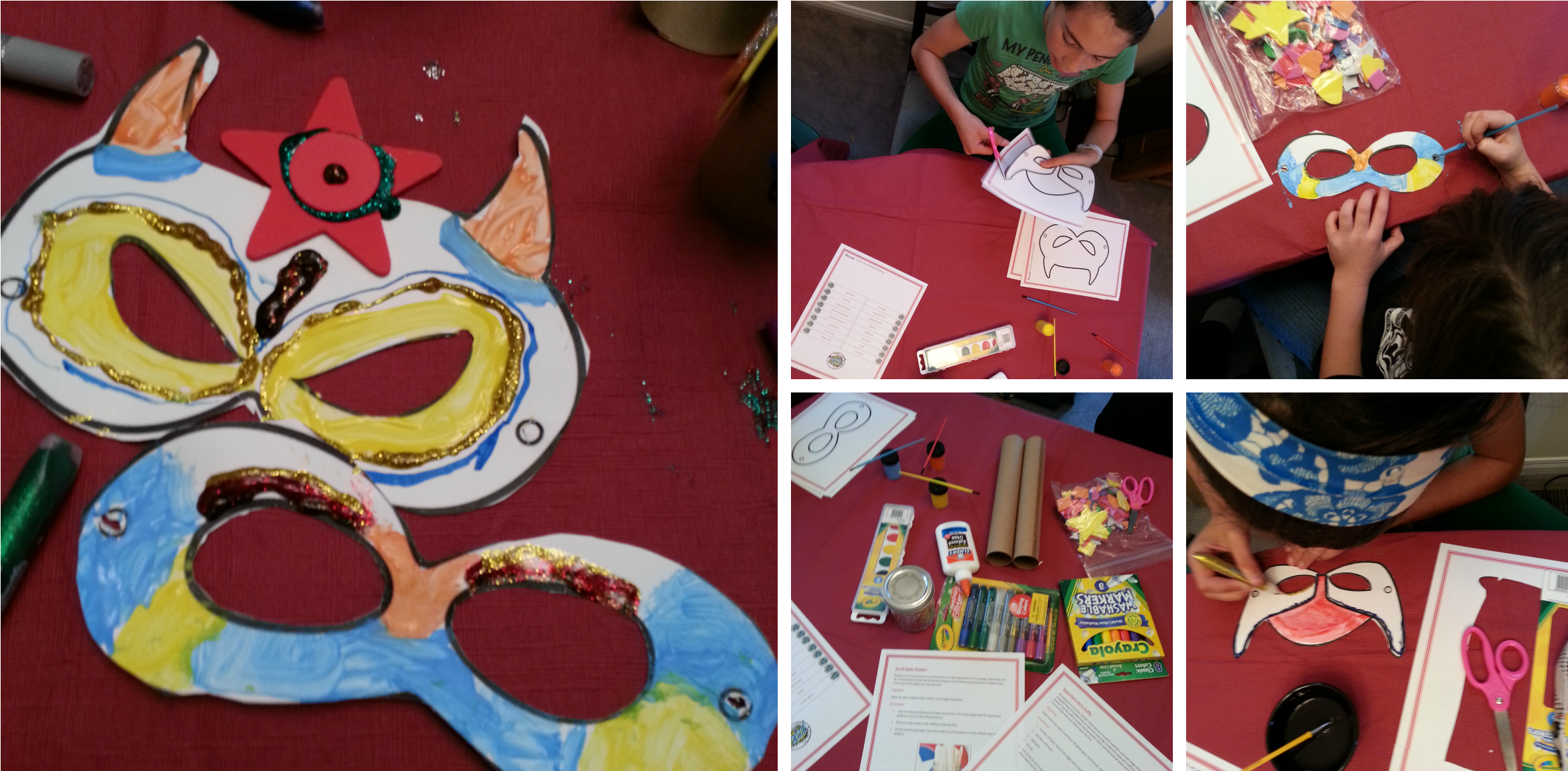 Super Hero Masks Diy Clipart (2400x1200), Png Download