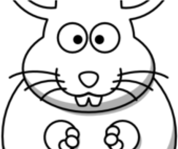 Rabbit Cartoon Outline - Cartoon Easter Bunny Clipart (640x480), Png Download