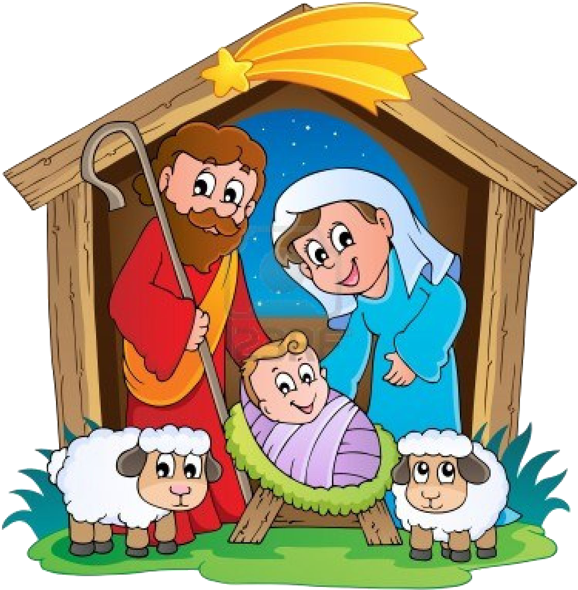 Nativity Scene Kids - Nativity Scene Clipart - Png Download (1173x1200), Png Download