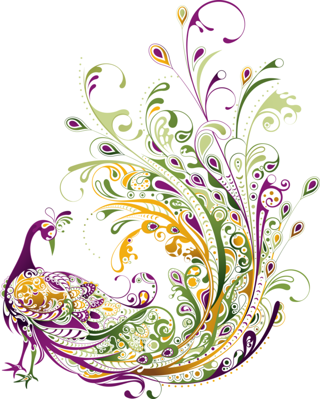 Фото, Автор ✿lili@ ✿ На Яндекс - 孔雀 開 屏 插畫 Clipart (642x800), Png Download