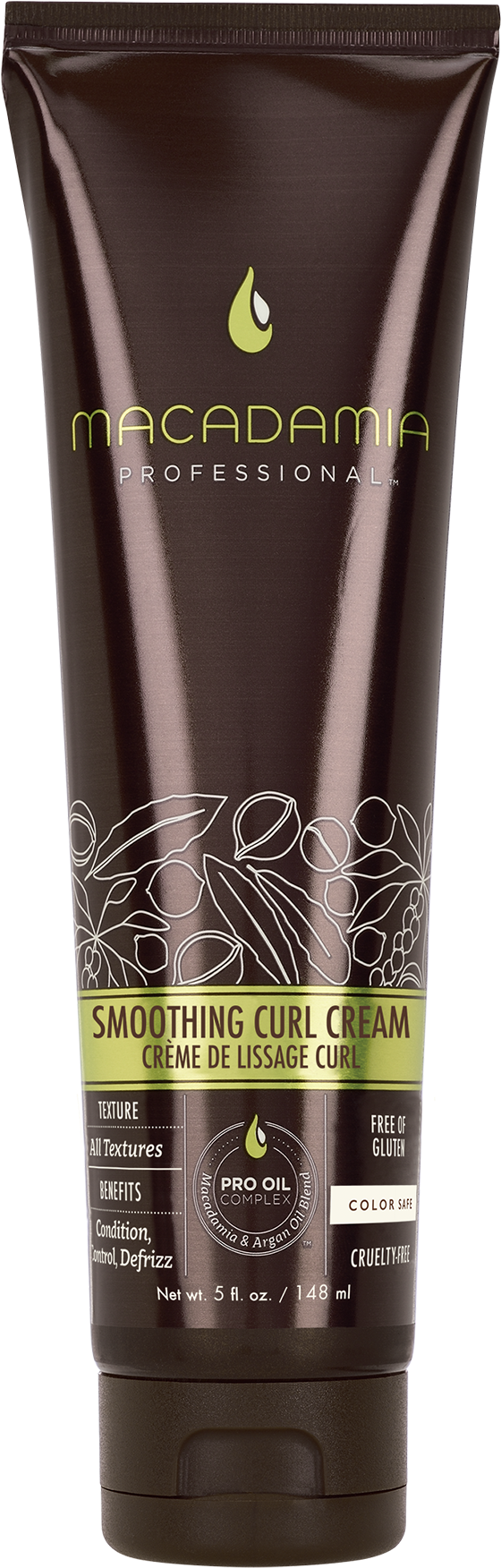 Smoothing Curl Cream - Creme Bouclante Macadamia Clipart (650x1857), Png Download