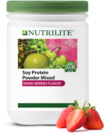 Nutrilite Soy Protein Drink Mix - Berry Amway Clipart (600x581), Png Download