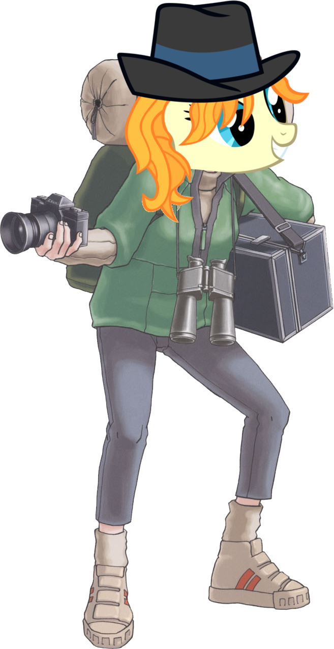 Ace Attorney, Binoculars, Boots, Camera, Edit, Hat, - Phoenix Wright Lotta Hart Clipart (657x1273), Png Download