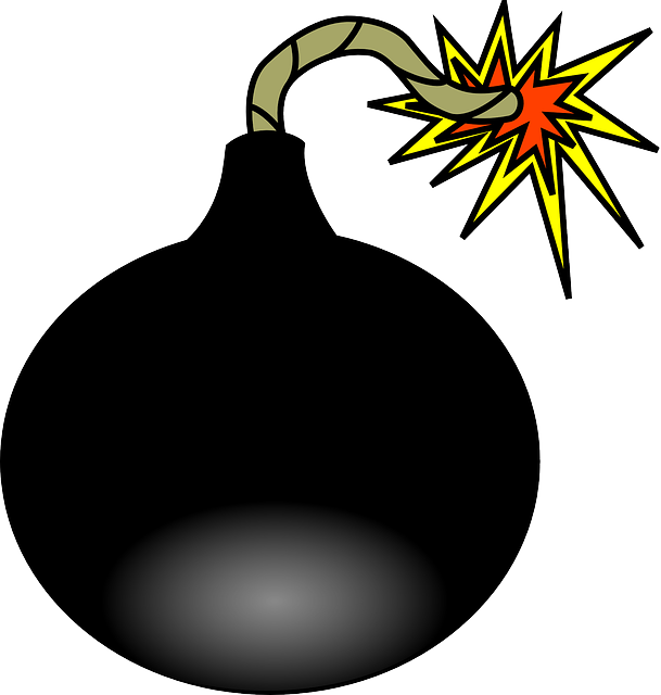 Grenade Transparent Cartoon - Clip Art Time Bomb - Png Download (609x640), Png Download