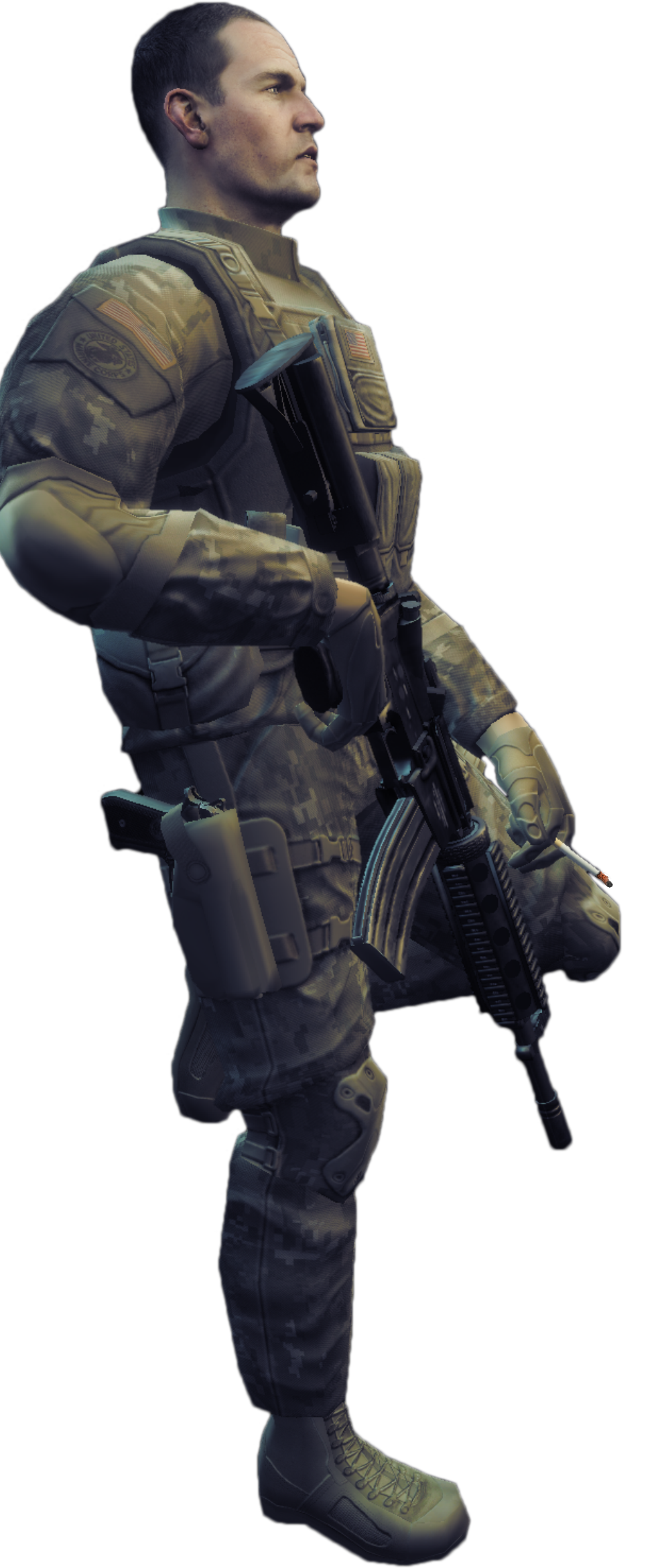 Report Rss Spec Ops Smoking - Soldier Clipart (988x2337), Png Download