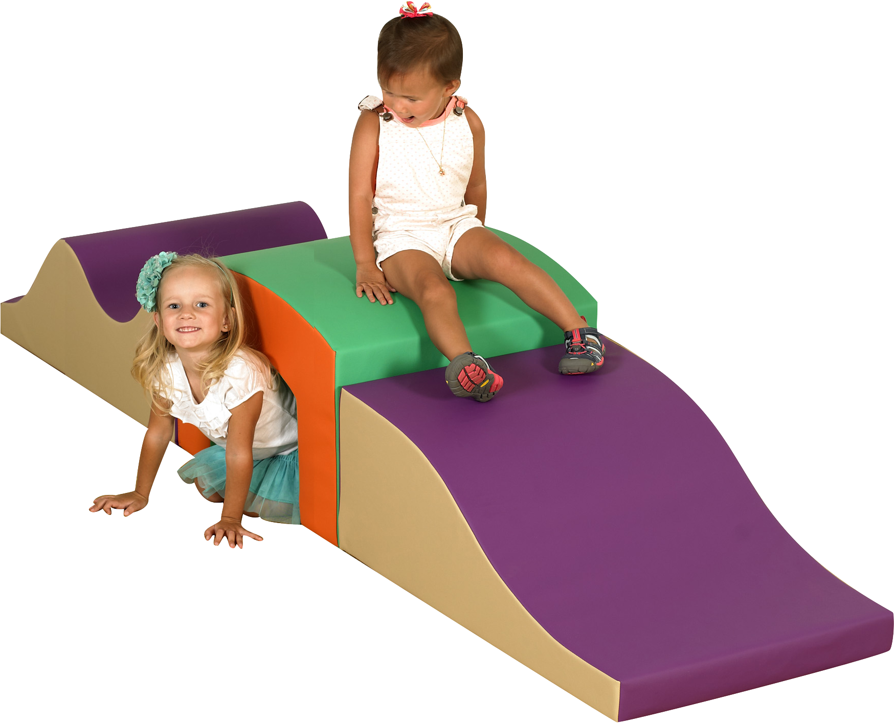 Tunnel And Slide Climber - Children's Factory Clipart (1800x1485), Png Download