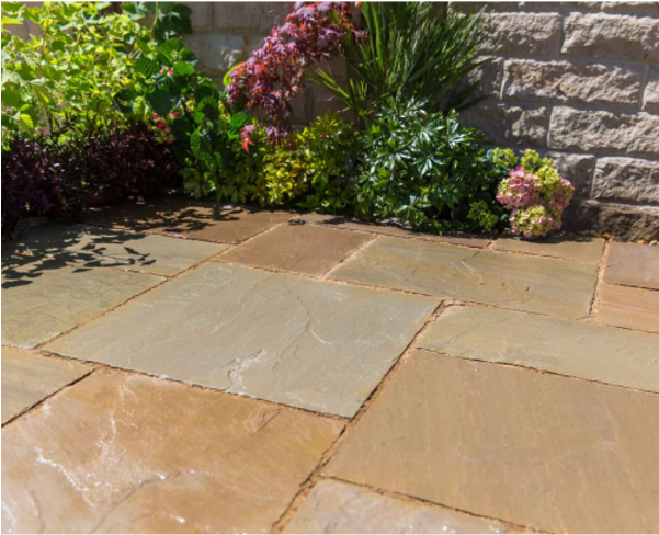 Natural Sandstone Patio Kit - Flagstone Clipart (600x600), Png Download
