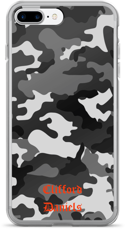 Camo Clifford Daniels Phone Case - Lg Q6 Clipart (1000x1000), Png Download