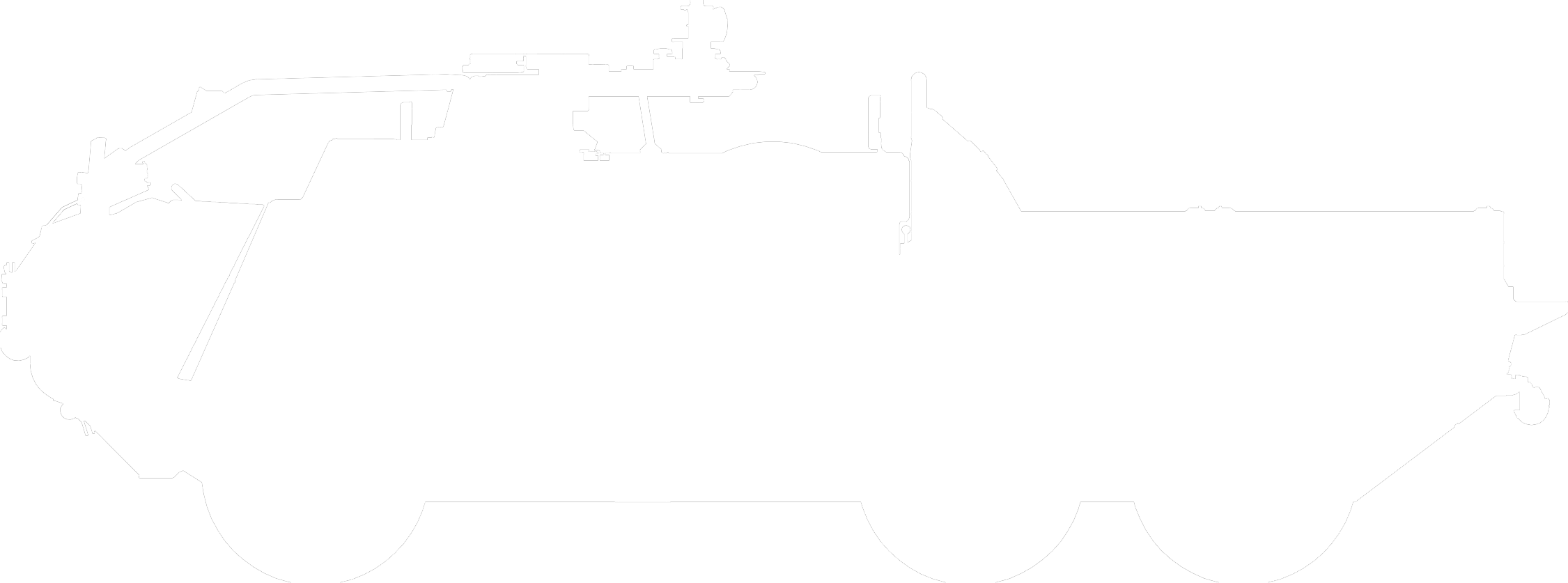 Coyote White - Firearm Clipart (2251x837), Png Download