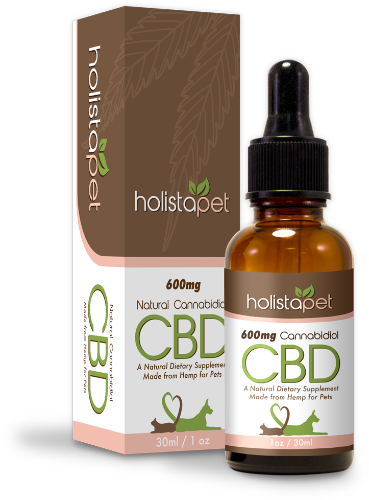 Holistapet Cbd Pet Tincture 600mg Dropper Bottle - Cbd Oil Dogs Clipart (1000x1000), Png Download