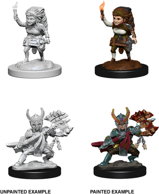 Wzk73387-female Halfling Fighter $4 - Nolzur's Marvelous Miniatures Halfling Clipart (600x750), Png Download