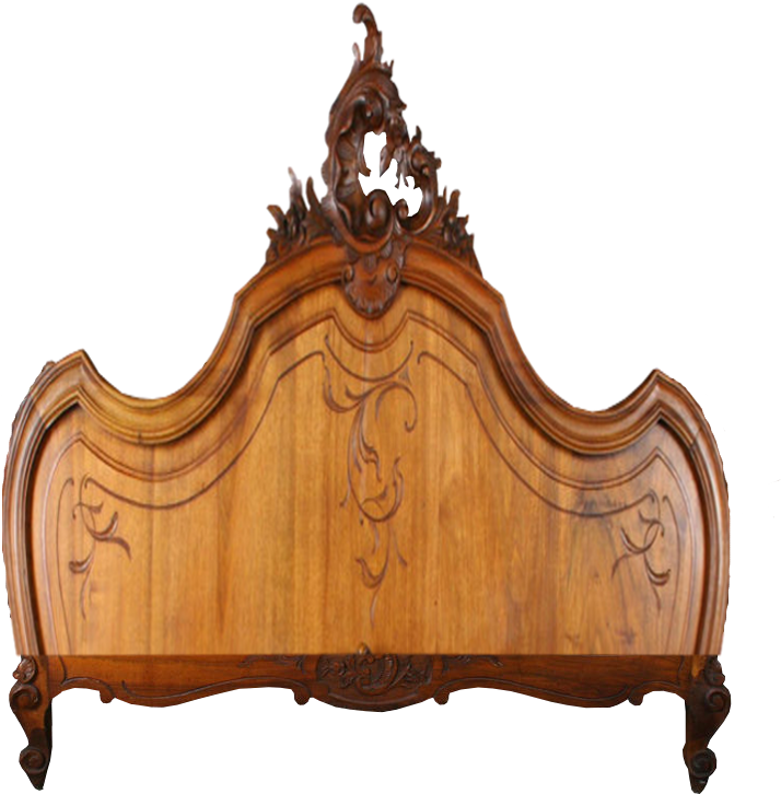 Photo 1stdibs Headboard Bed Frame Ornate Antique Vintage4 - Bed Frame Clipart (768x768), Png Download
