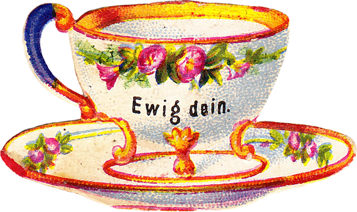 Belle Epoque Tea Cup No - Coffee Cup Clipart (730x433), Png Download