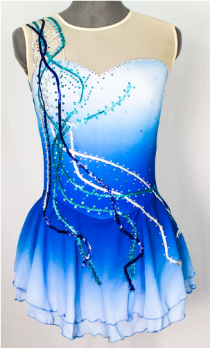 Joyce Co Raining Sequins Ombré Skating Dress- Sale - Cocktail Dress Clipart (800x500), Png Download